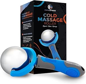 PRIME Fitness Cold Massage Roller Ball | Cold Therapy | Ice Roller Ball with Handle | cryo