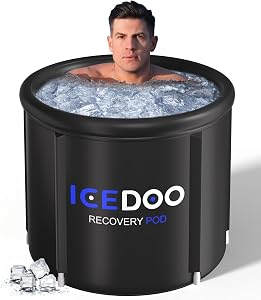 Wxtkkom Ice Bath Tub for Athletes & Adults, 119 Gallon Portable Cold Plunge with Cover