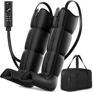 Feelvane Leg Compression Massager Recovery System - Full-Leg Compression Boots with 8 Inten