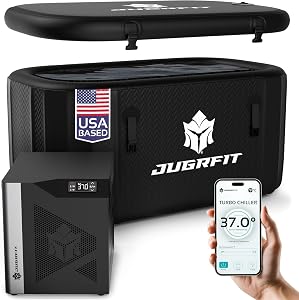 JUGRFIT 121-Gallon Luxury Pro-Grade Cold Plunge Tub with 1050W Water Chiller – Ice-Free At