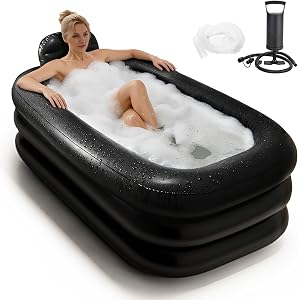 Inflatoast Portable Bathtub for Adults - Ice Bath & Hot Tub for Athletes Recovery, Hom