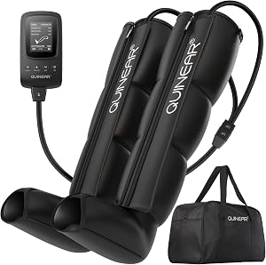 QUINEAR Air Compression Recovery System, Sequential Device for Massage Therapy, Foot and L
