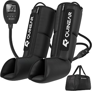 QUINEAR Leg Recovery System for Athletes, Air Compression Recovery Boots Massager for Circu