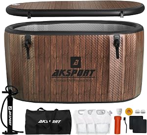AKSPORT Ice Bath Tub for Athletes, 151 Gallons Inflatable Cold Plunge Tub Compatible with