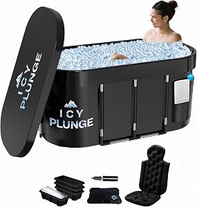 IcyPlunge Cold Plunge Tub - 140+ Gallon Ice Plunge for Athletes & Adults, Recovery &am