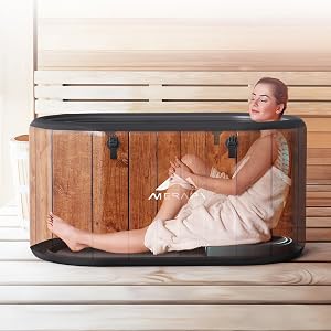 MERAPI XL 170 Gal Cold Plunge Tub with Cushion, Upgraded Ice Bath Tub for Athletes - Water