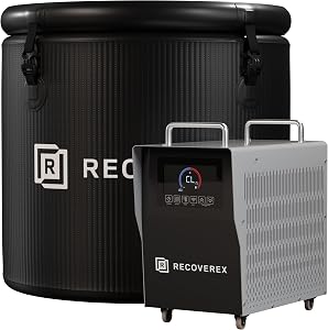 Recoverex Cold Plunge Tub, 88 Gallon, 0.8 Horsepower – Heavy-Duty Ice Bath Tub for Athlete